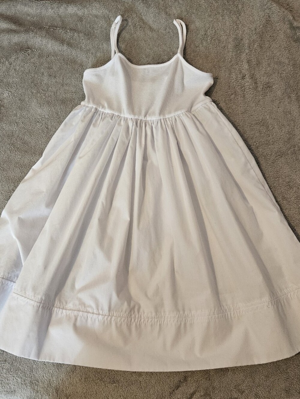 White poplin babydoll mini dress size M